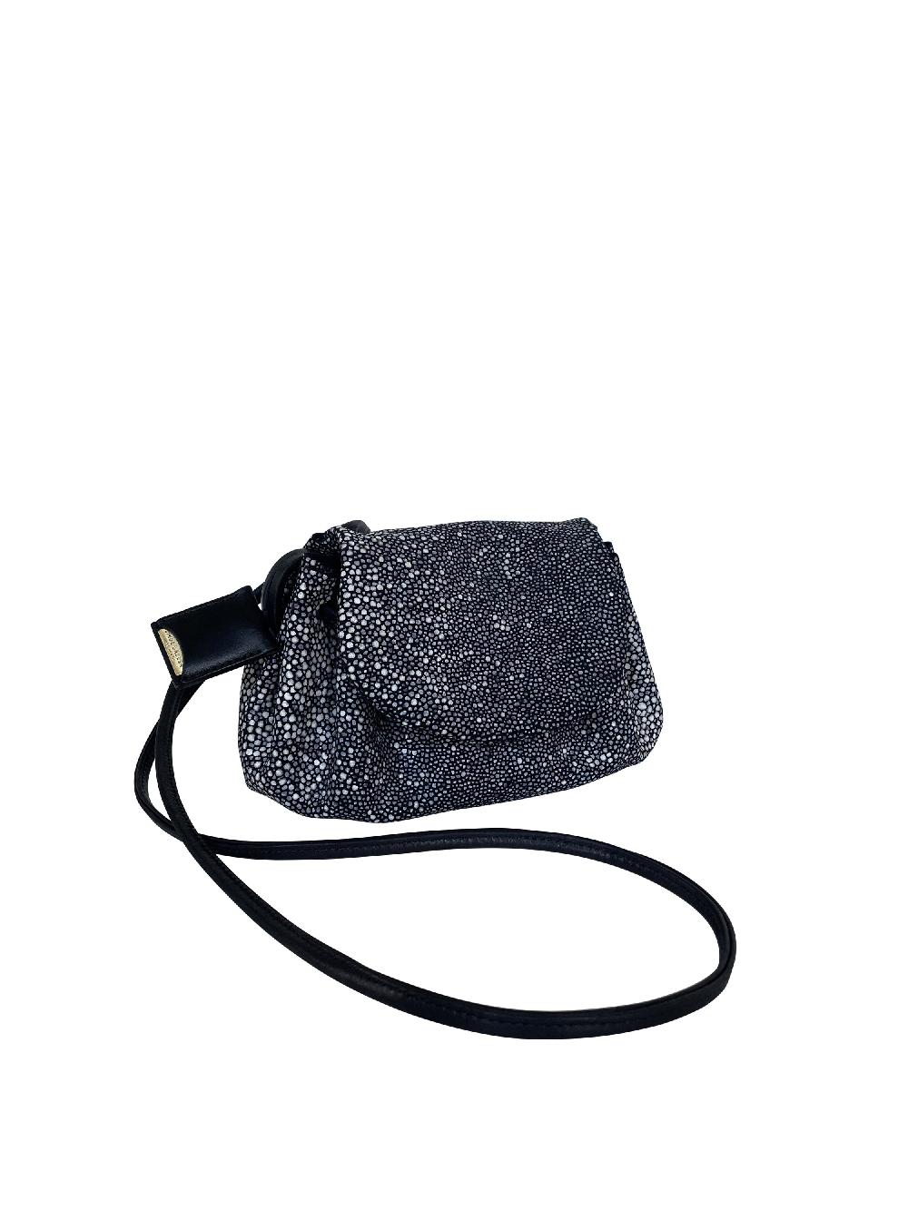 linde gallery GUSTAVIA S - GALUCHAT PRINTED SUEDE - BLACK