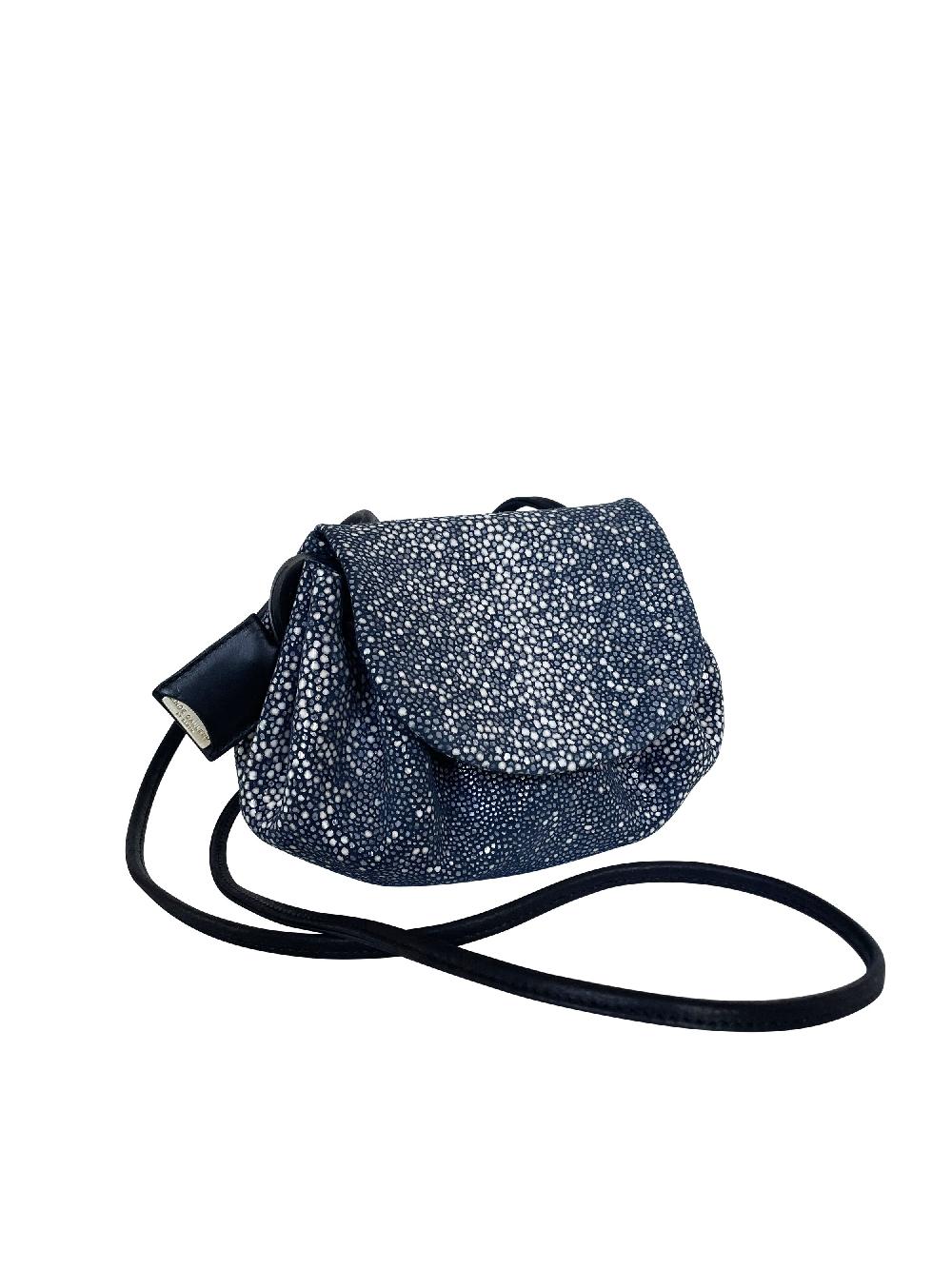 linde gallery GUSTAVIA S - GALUCHAT PRINTED SUEDE - NAVY