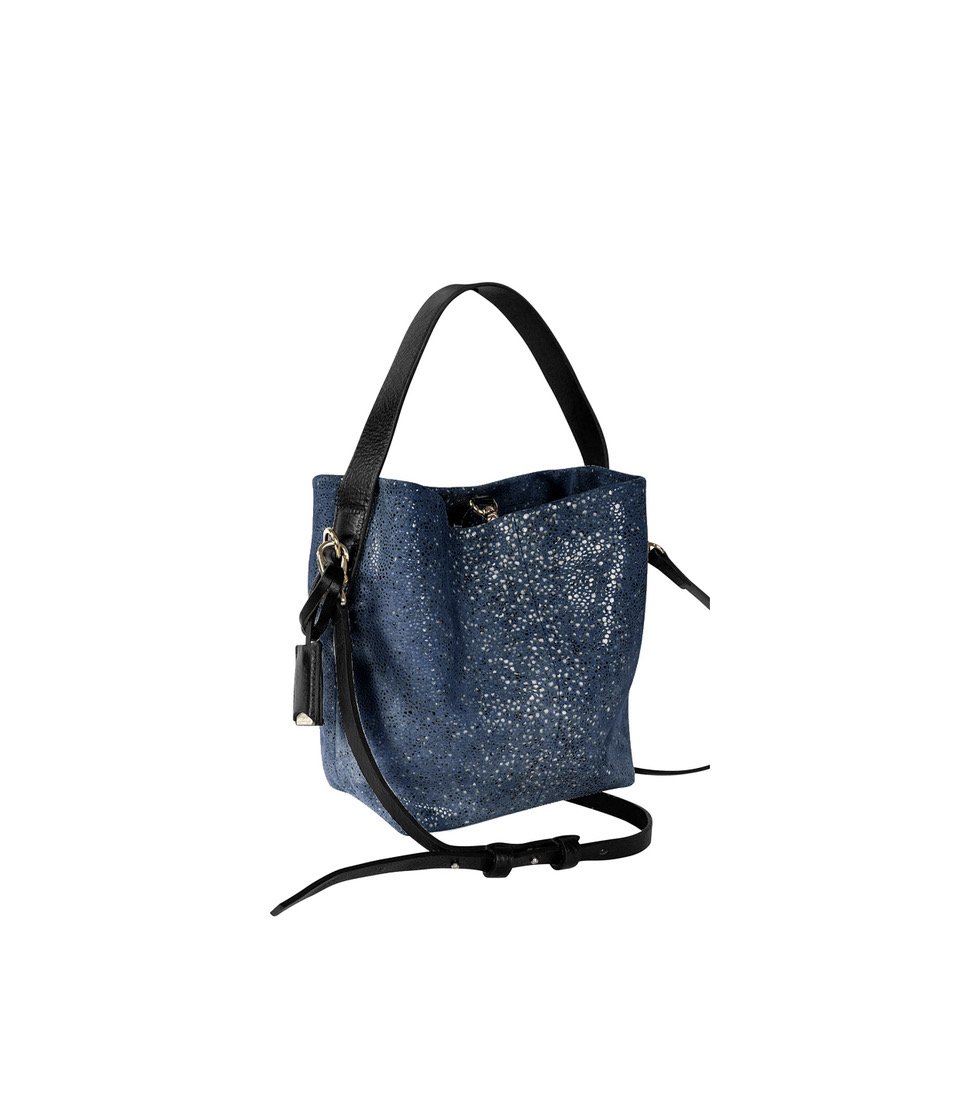 linde gallery LEZARD S - GALUCHAT PRINTED SUEDE - BLACK