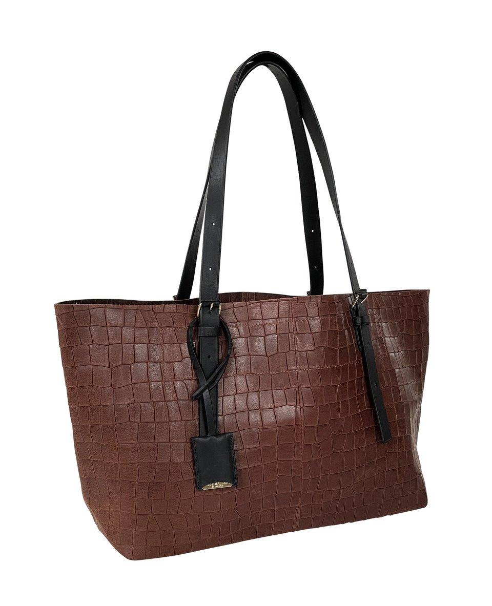 linde gallery CAMARUCHE M - ALLIGATOR EMBOSSED - MOCHA