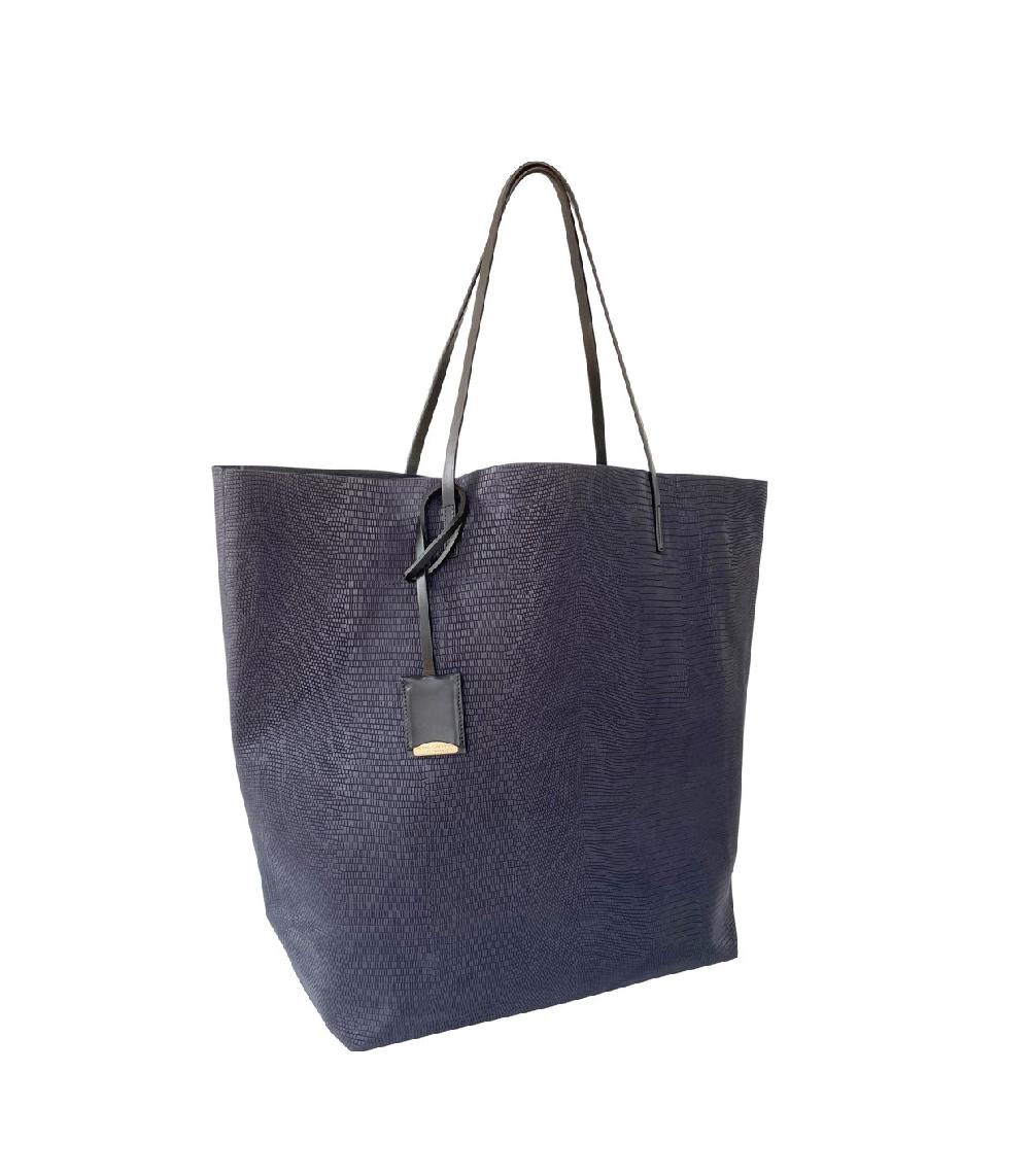 linde gallery CAYES L - LEZARD embossed - NAVY