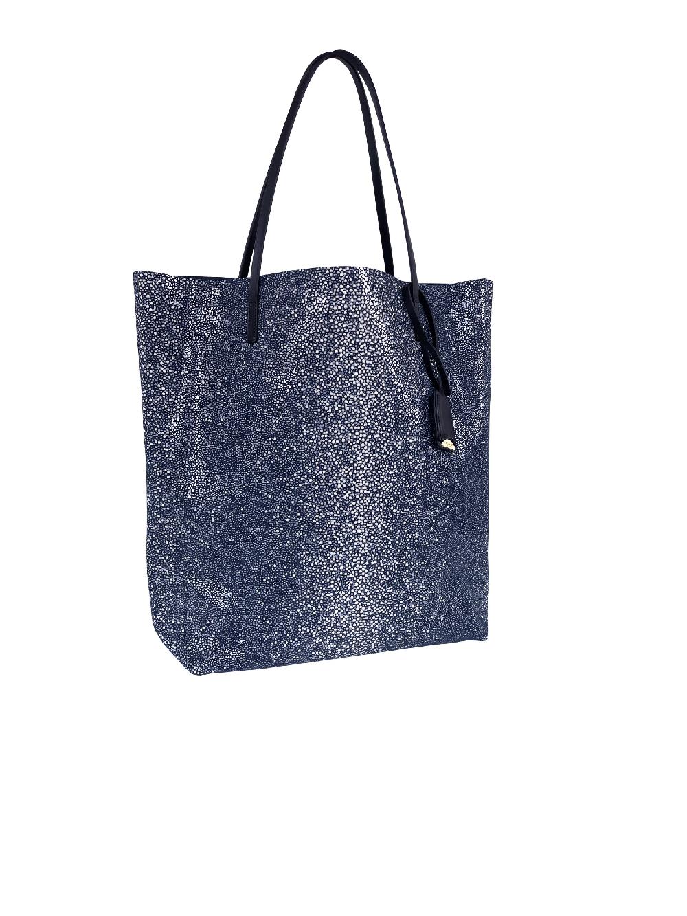 linde gallery CAYES M - GALUCHAT PRINTED SUEDE - NAVY