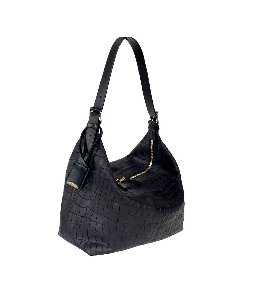 linde gallery COLOMBIER M - ALLIGATOR EMBOSSED - BLACK