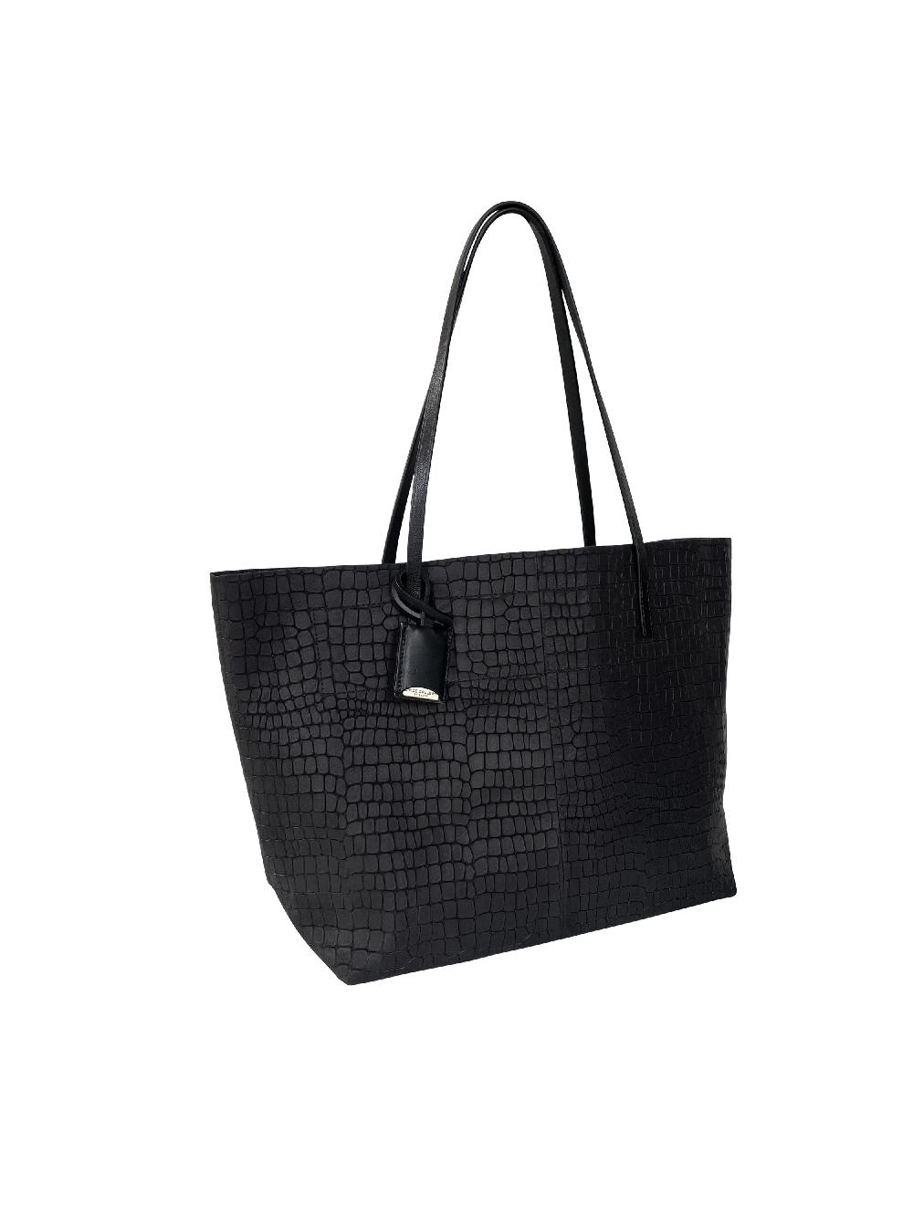 linde gallery GOUVERNEUR S - CROCO EMBOSSED - BLACK