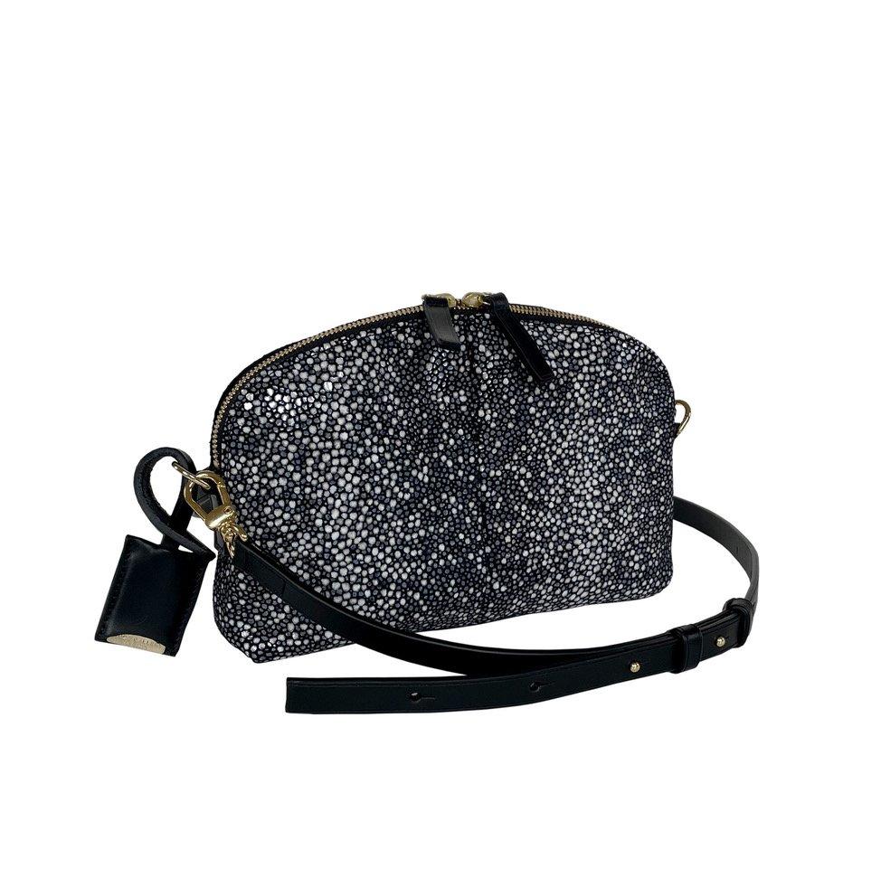 linde gallery LURIN S - GALUCHAT PRINTED SUEDE - BLACK