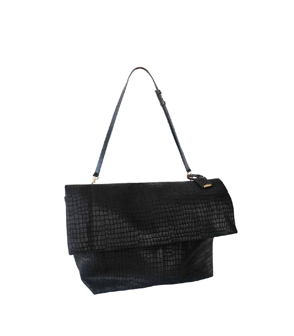 linde gallery MARIGOT M - CROCO EMBOSSED - BLACK