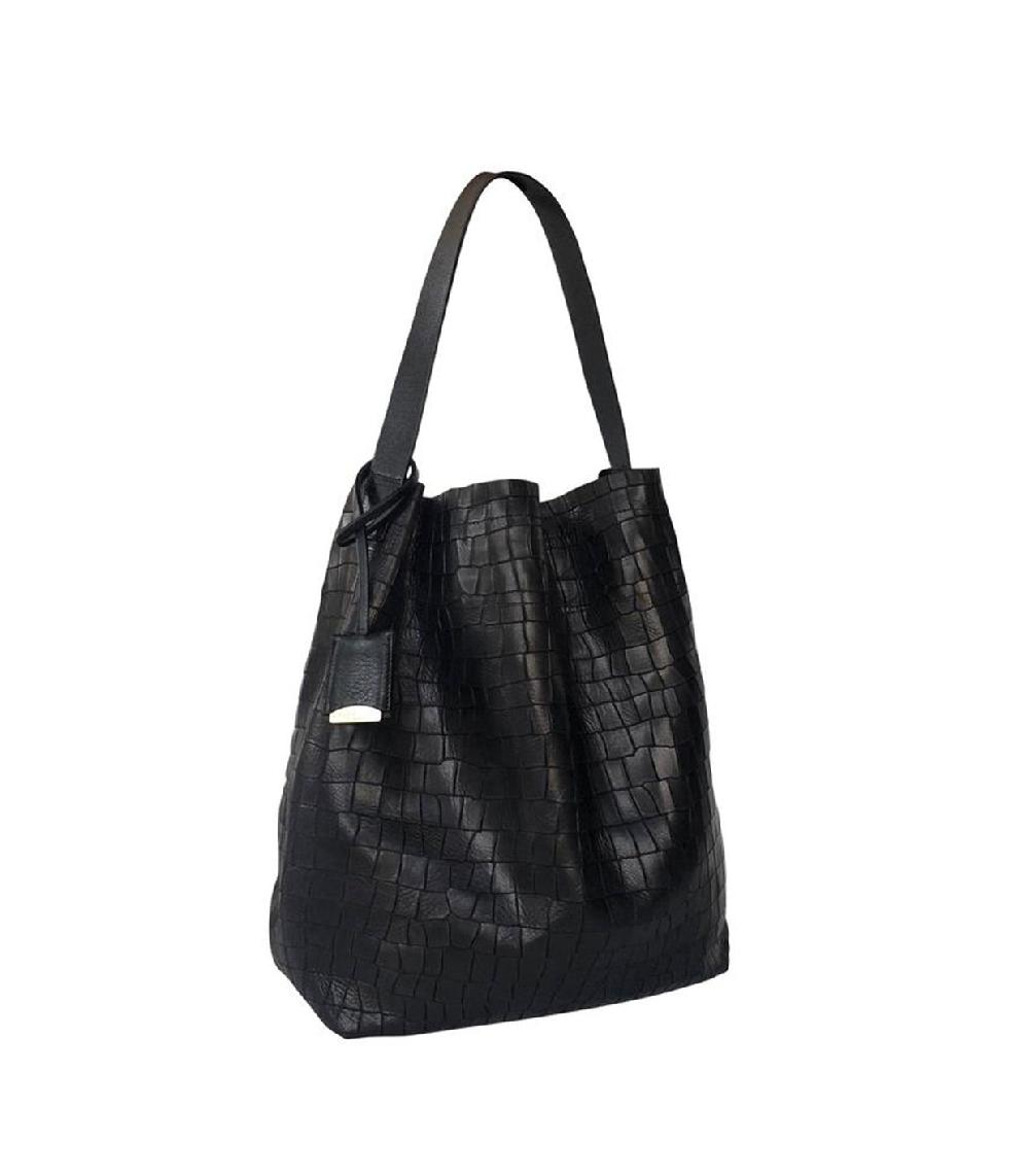 linde gallery MILOU M - ALLIGATOR EMBOSSED - BLACK