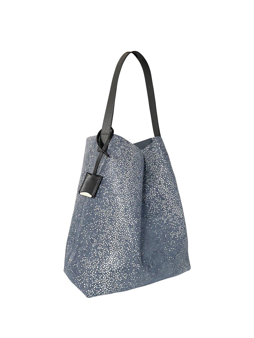 linde gallery MILOU M - GALUCHAT PRINTED SUEDE - DENIM