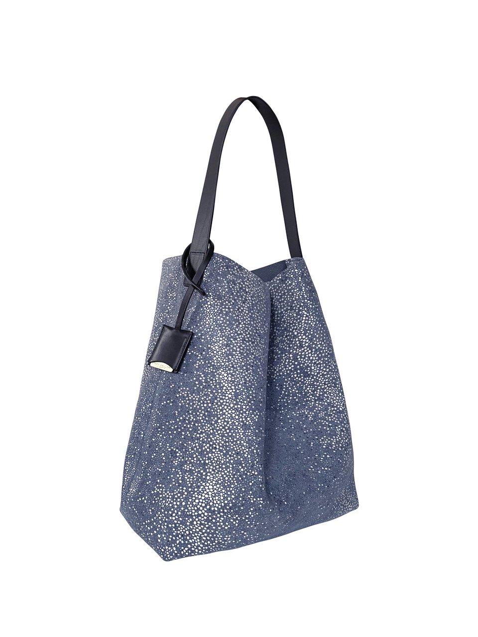 linde gallery MILOU M - GALUCHAT PRINTED SUEDE - NAVY