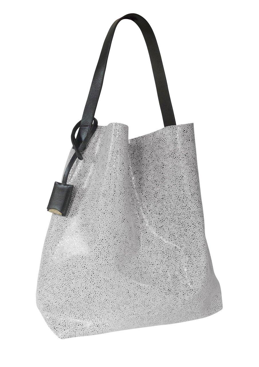 linde gallery MILOU M - GALUCHAT PRINTED SUEDE - PERLE