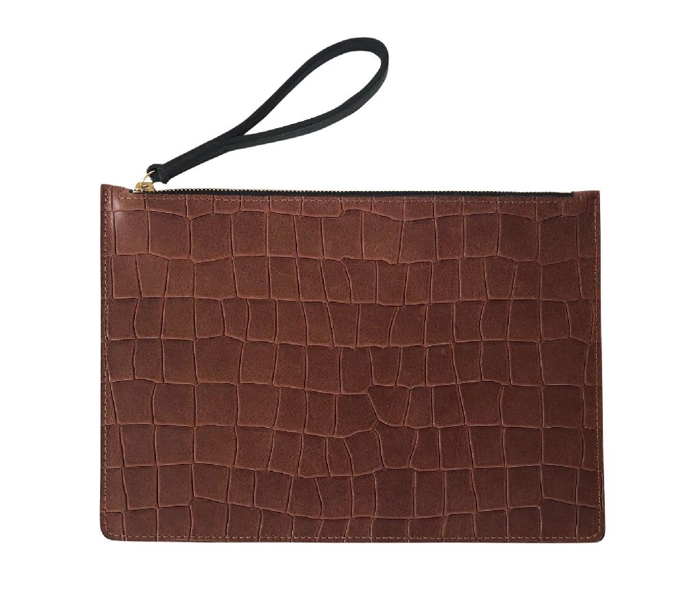 linde gallery OSCAR II M - ALLIGATOR EMBOSSED - MOCHA