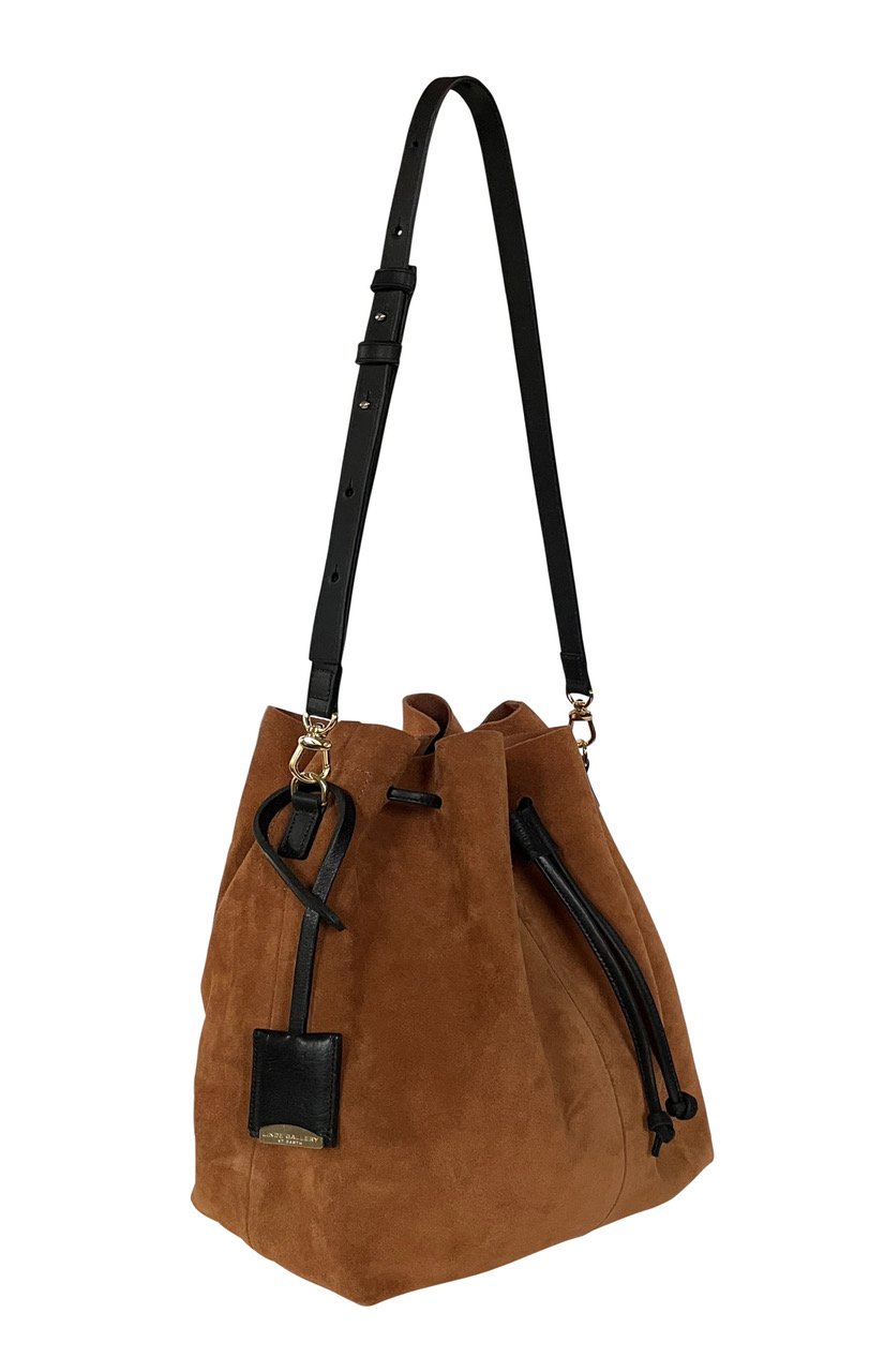 Linde Gallery SHELL M - SUEDE VELOURS - COGNAC
