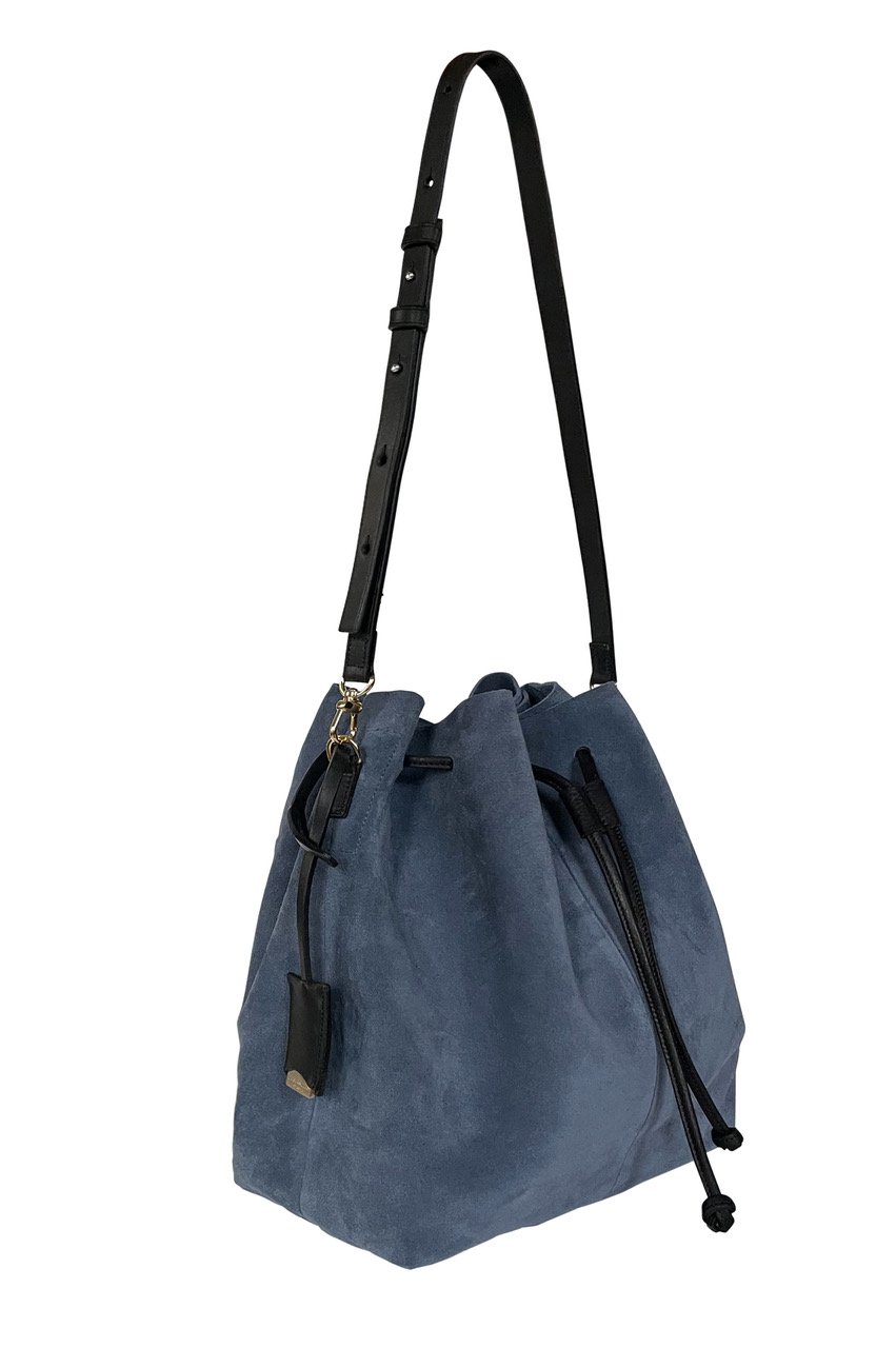 Linde Gallery SHELL M - SUEDE VELOURS - DENIM