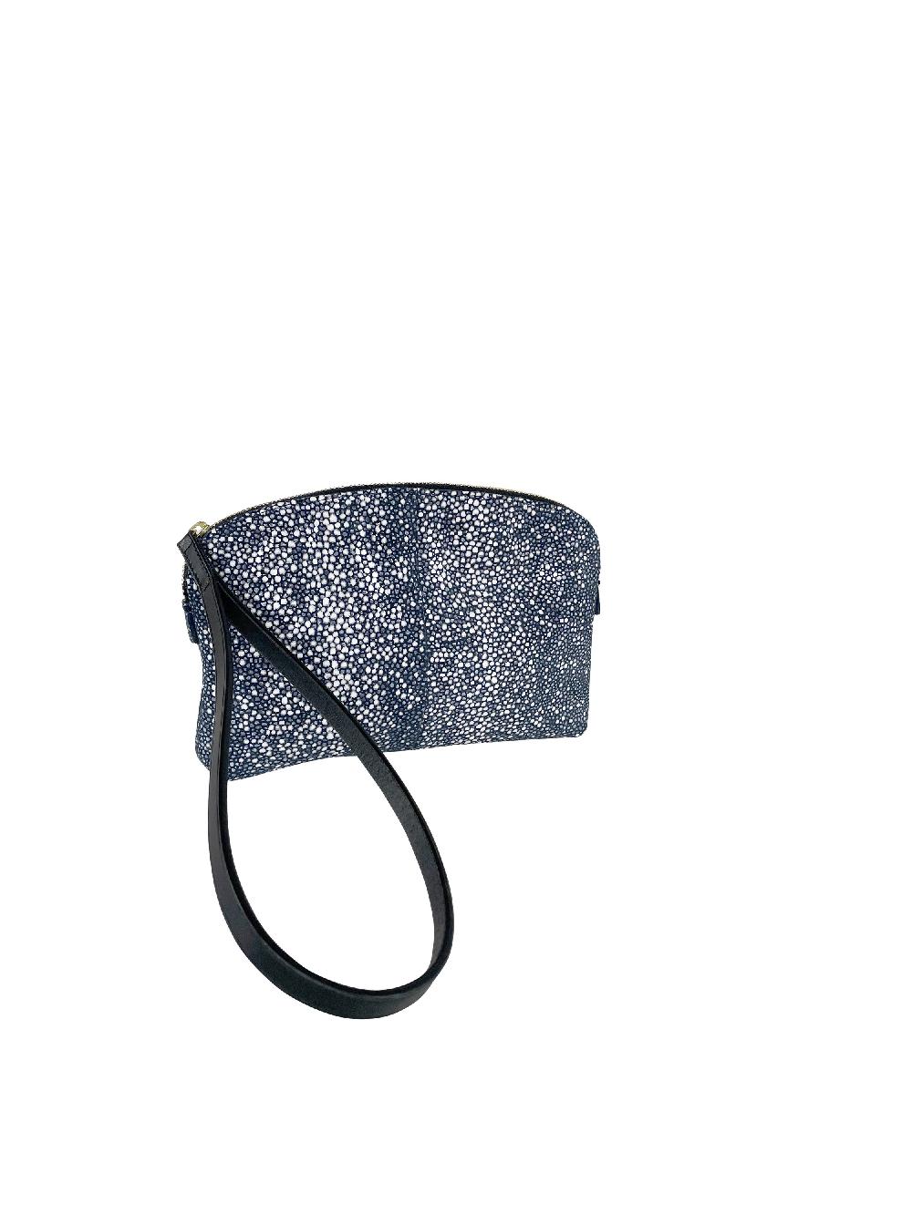 Linde Gallery TOINY S - Galuchat - Printed Suede - Black