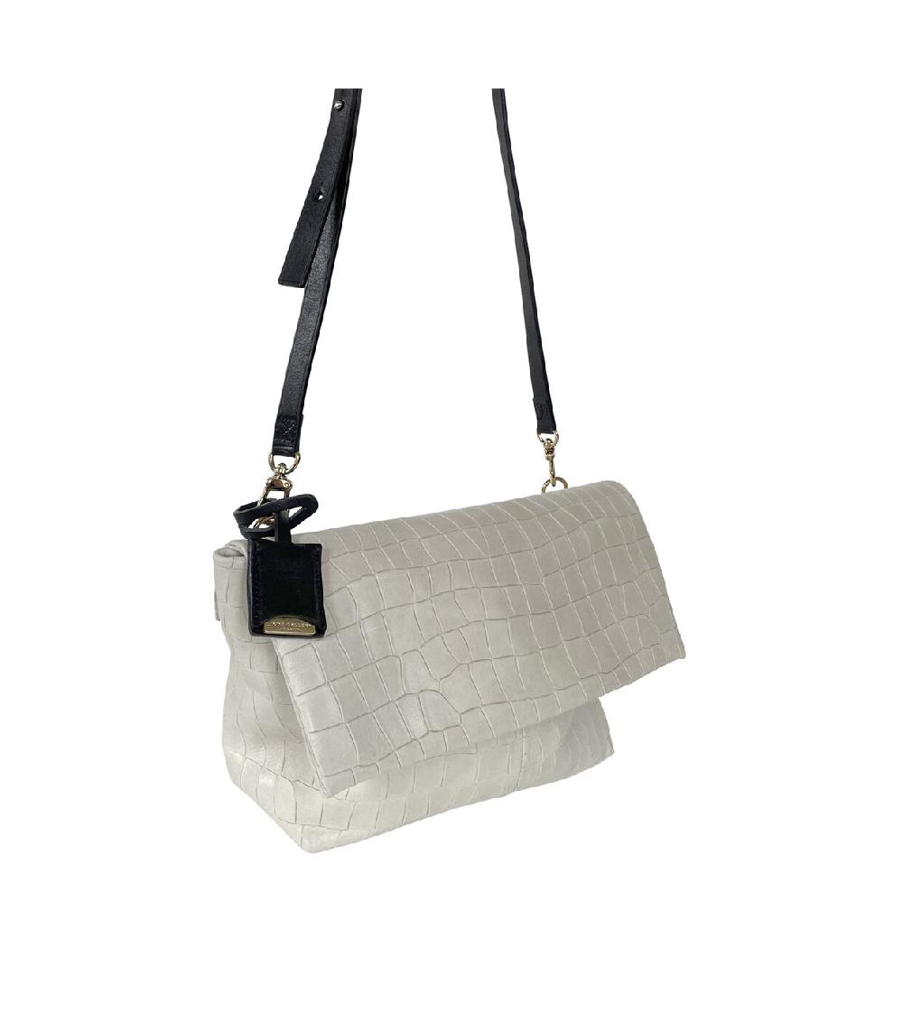 linde gallery MARIGOT S - ALLIGATOR - EMBOSSED CALF - Ivory