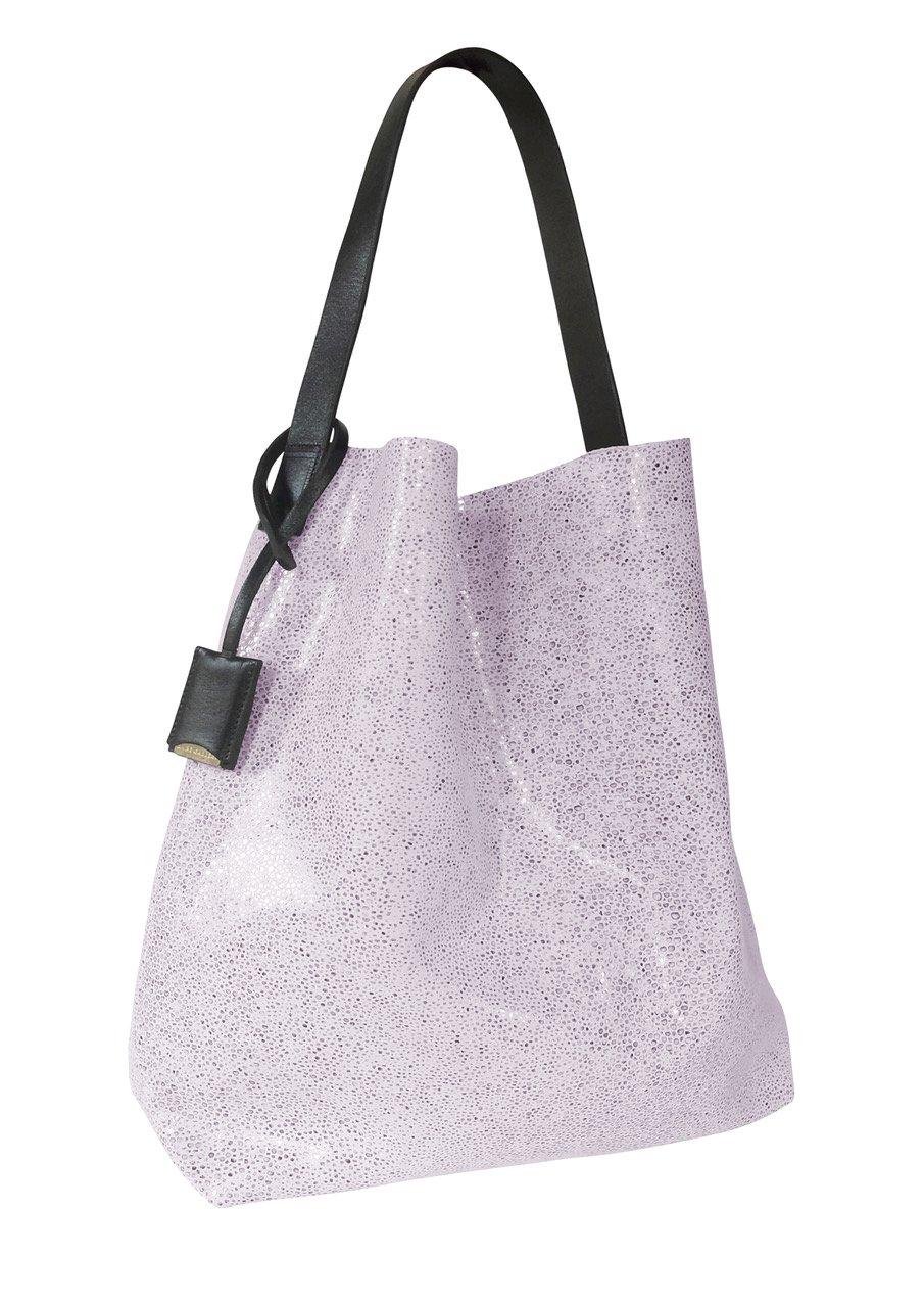 linde gallery MILOU M - GALUCHAT PRINTED SUEDE - POWDER