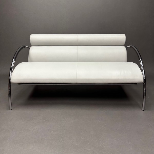 linea due Canapé 2 places Zyklus cuir gris clair Peter Maly Cor