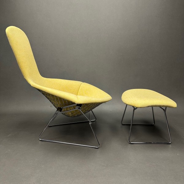 Linea Due Ensemble Fauteuil Et Pouf Bird Harry Bertoia Knoll