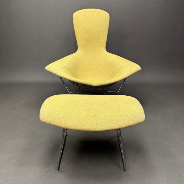 linea due Ensemble Fauteuil et Pouf Bird Harry Bertoia Knoll