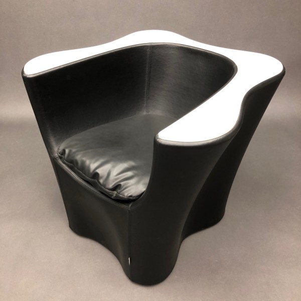 Linea Due Fauteuil Felicerosa Cuir Karim Rashid Pour Felice Rossi