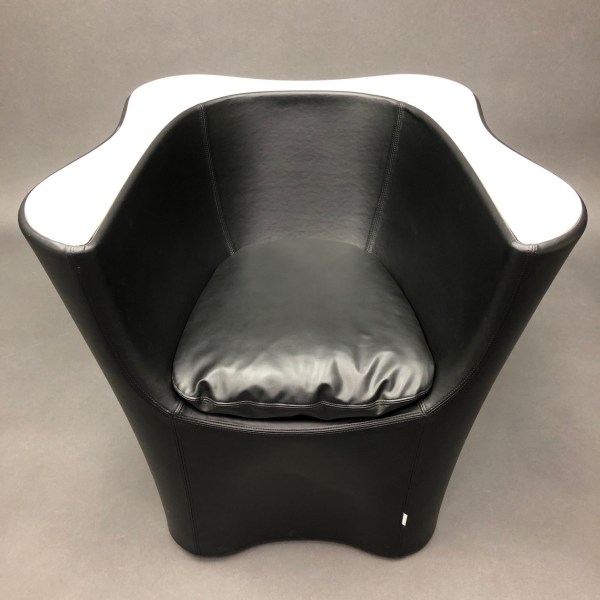 Linea Due Fauteuil Felicerosa Cuir Karim Rashid Pour Felice Rossi