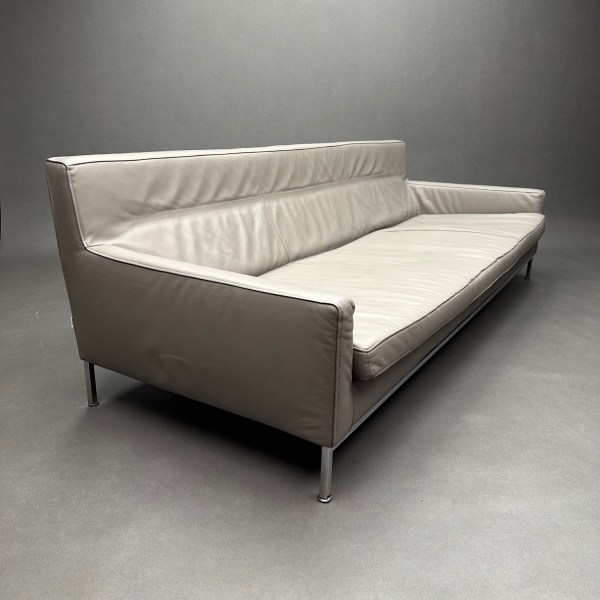 Linea Due Canapé Cuir Taupe Zanotta