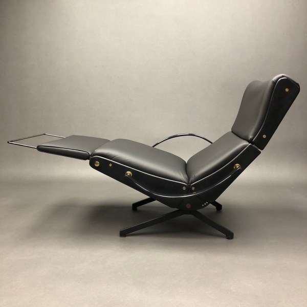 Linea Due Fauteuil P40 Cuir Osvaldo Borsani Tecno