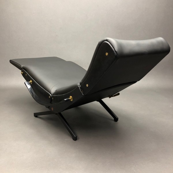 Linea Due Fauteuil P40 Cuir Osvaldo Borsani Tecno