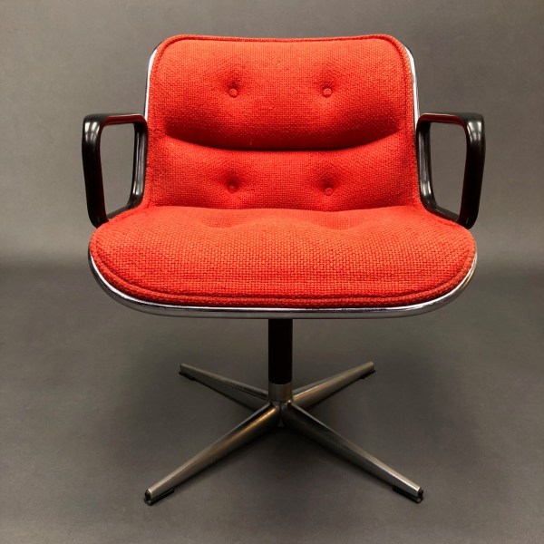 linea due Fauteuil rouge Charles Pollock Knoll