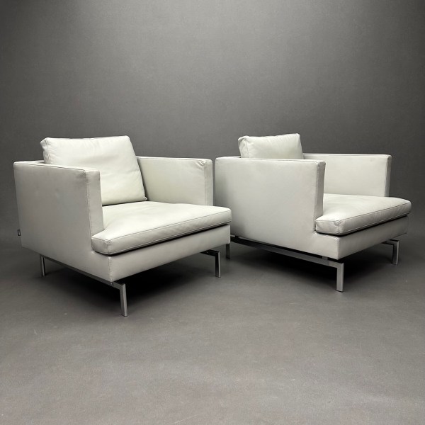 Linea Due Lot De 2 Fauteuils Cuir Stricto Sensu Didier Gomez Cinna