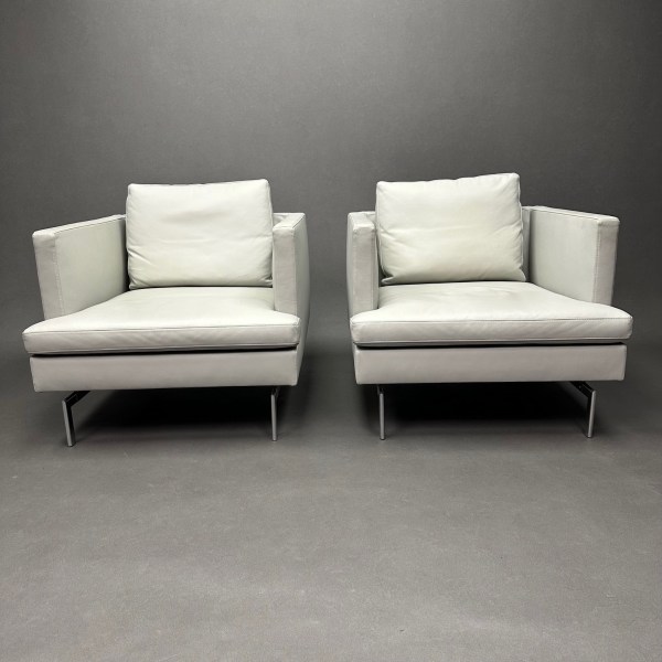 linea due Lot de 2 Fauteuils cuir Stricto Sensu Didier Gomez Cinna