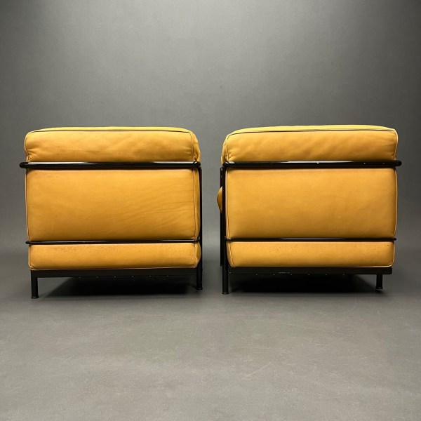 Linea Due Lot De 2 Fauteuils LC2 Le Corbusier Perriand Jeanneret Cassina