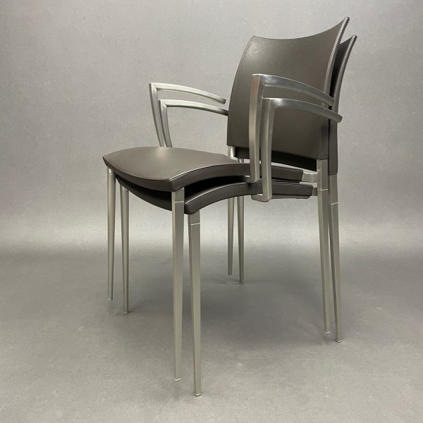 Linea Due Lot De 2 Fauteuils Sand Cuir Dondoli E Pocci Desalto