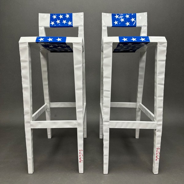 linea due Lot de 2 Tabourets Mister Bugatti “America” Série limitée François Azambourg Cappellini N°31&32