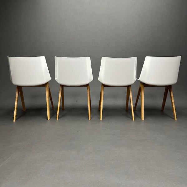 Linea Due Lot De 4 Chaises Aïku Chair Jean-Marie Massaud MDF Italia