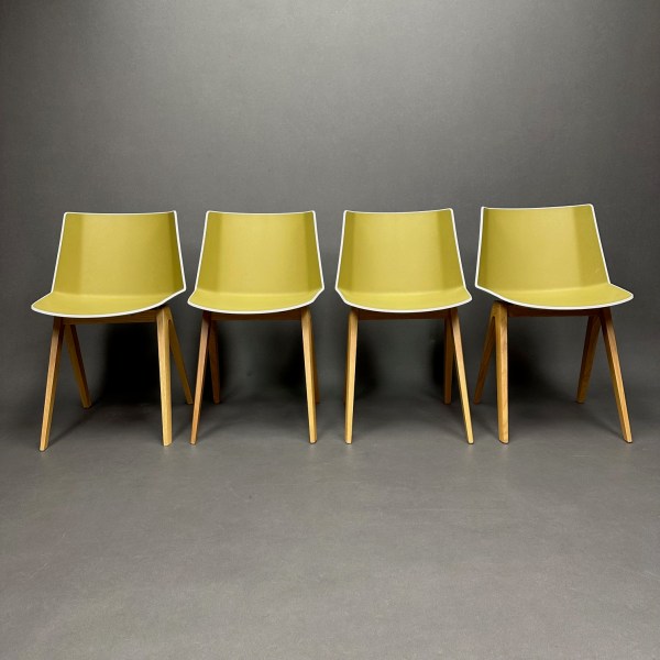 linea due Lot de 4 chaises Aïku chair Jean-Marie Massaud MDF Italia