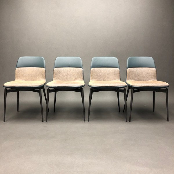 linea due Lot de 4 chaises Barbican Rodolfo Dordoni pour Molteni & C