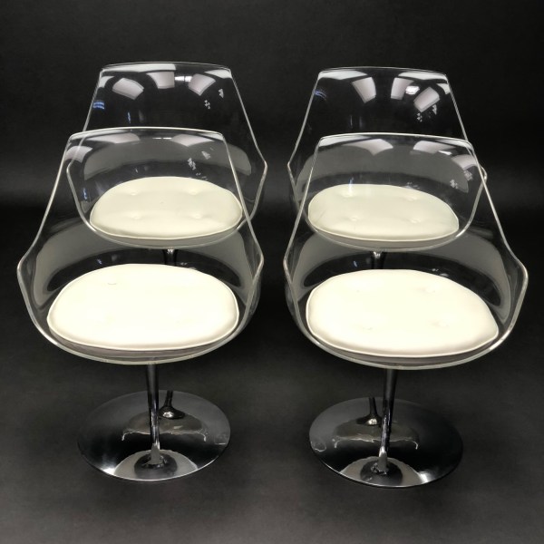 linea due Lot de 4 fauteuils Champagne Erwine & Estelle Laverne Formes Nouvelles