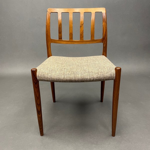 Linea Due Lot De 6 Chaises Model 83 Møbelfabrik Danemark En Palissandre Niels Otto Moller