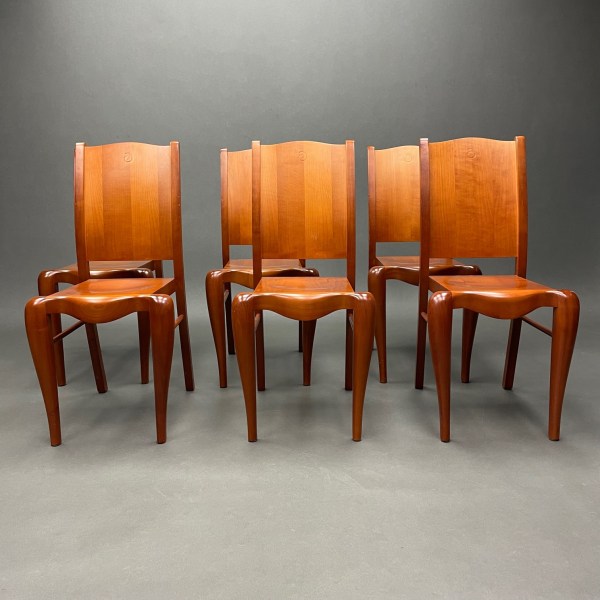 linea due Lot de 6 Chaises Placide of the Wood Philippe Starck Driade