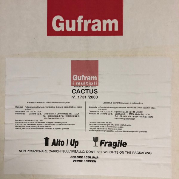 Linea Due Portemanteau Cactus Guido Drocco Et Franco Mello Gufram