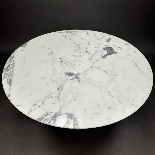 Linea Due Table Tulipe Saarinen Marbre Arabescato Knoll Diamètre 120