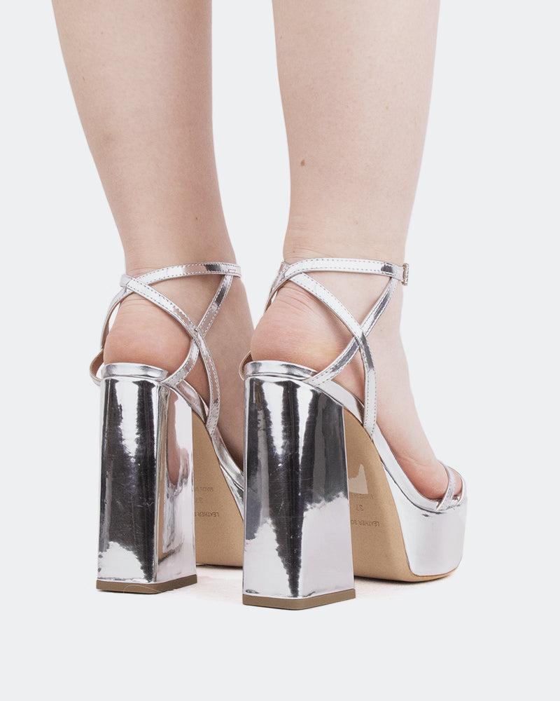 L'intervalle Fremont Argent Cuir/Cuir Argenté Argent