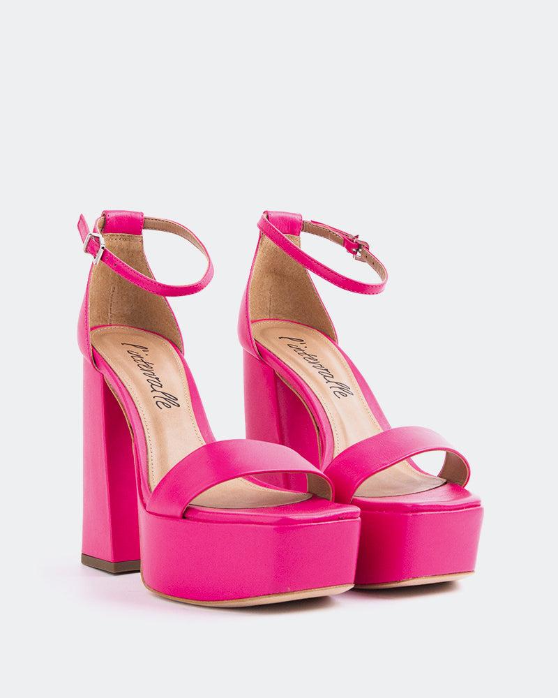 L'intervalle Adriene Cuir Fucshia Rose