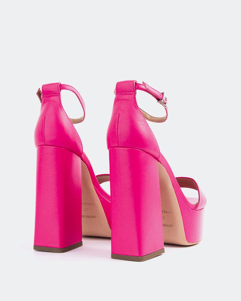 L'intervalle Adriene Cuir Fucshia Rose