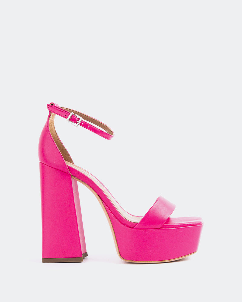 l'intervalle Adriene Cuir Fucshia Rose