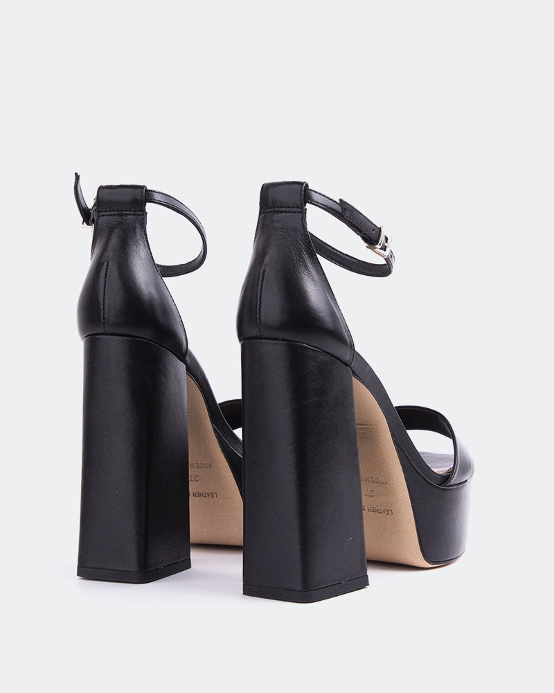 L'intervalle Adriene Noir Cuir Noir