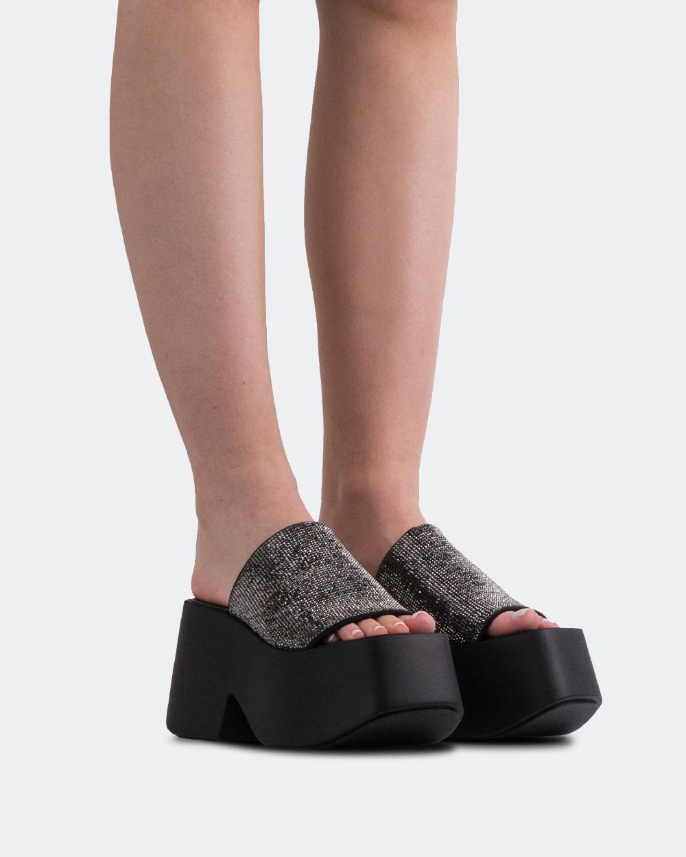 L'intervalle Ambrosio Noir Strass Noir