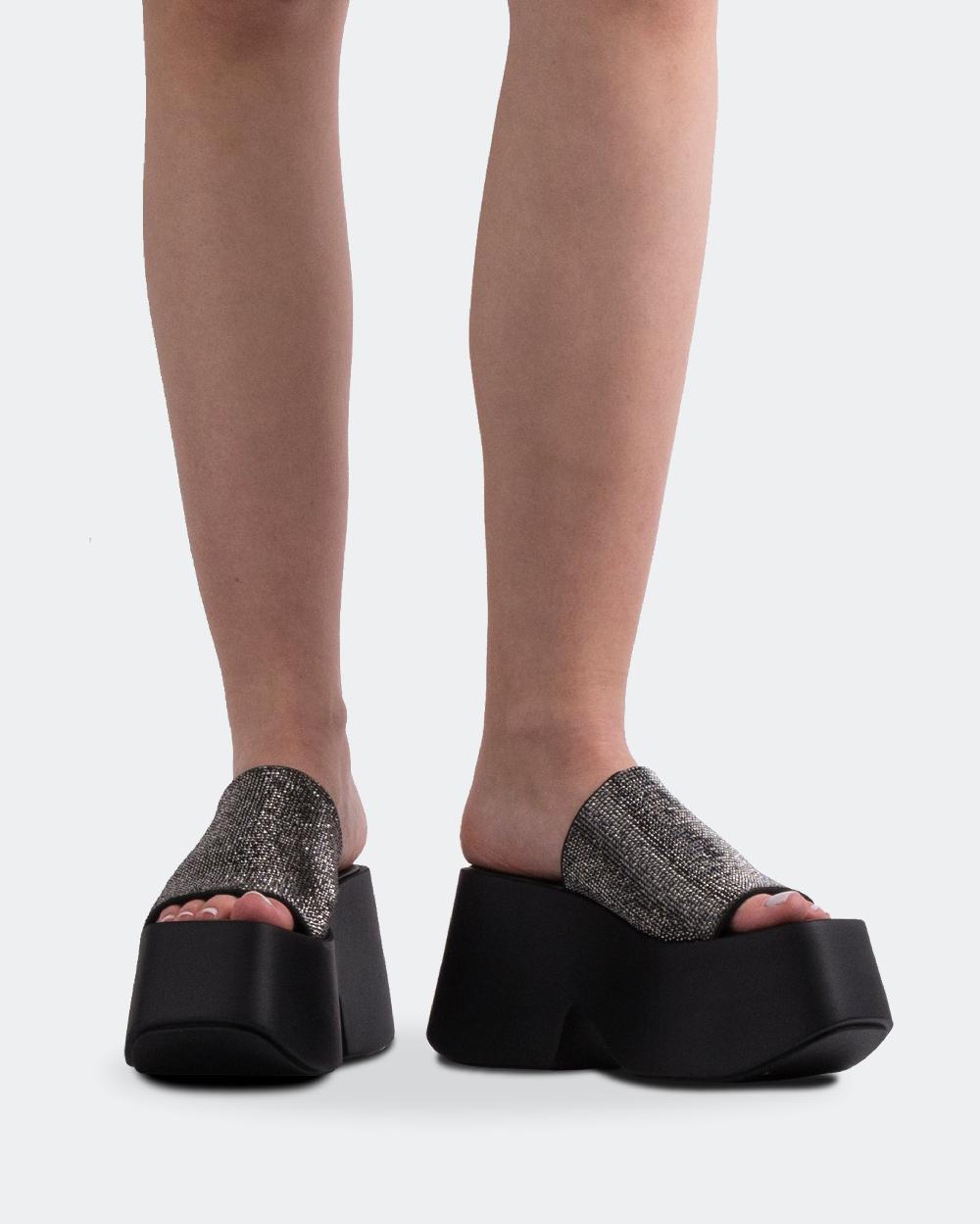 L'intervalle Ambrosio Noir Strass Noir