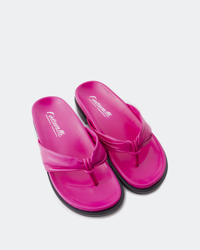 L'intervalle Aminta Cuir Fuchsia Rose